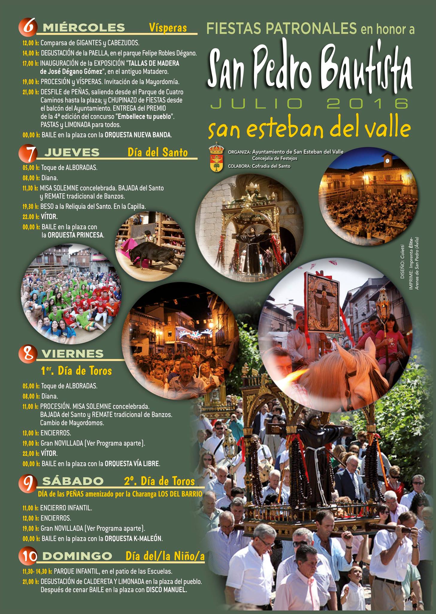 Fiestas patronales en honor a San Pedro Bautista (verano) 2016 San Esteban del Valle